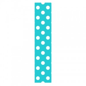 Locker/ Room Peel & Stick Wallpaper- Aqua & White Dots